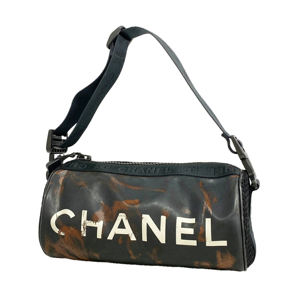 Chanel Sport Rubber Shoulder Bag, Black, Women's